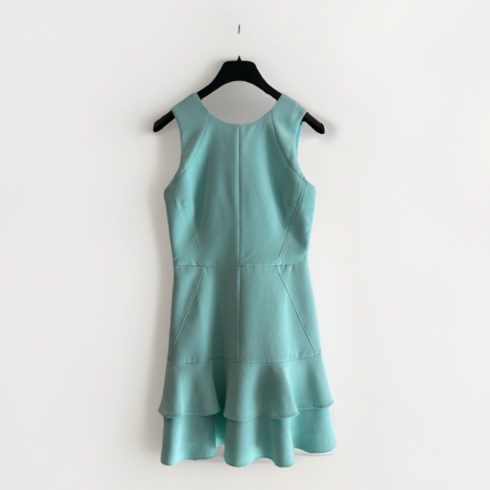 Adelyn Rae Aqua Ruffle Hem Sleeveless Dress 💙 Women’s Small‎